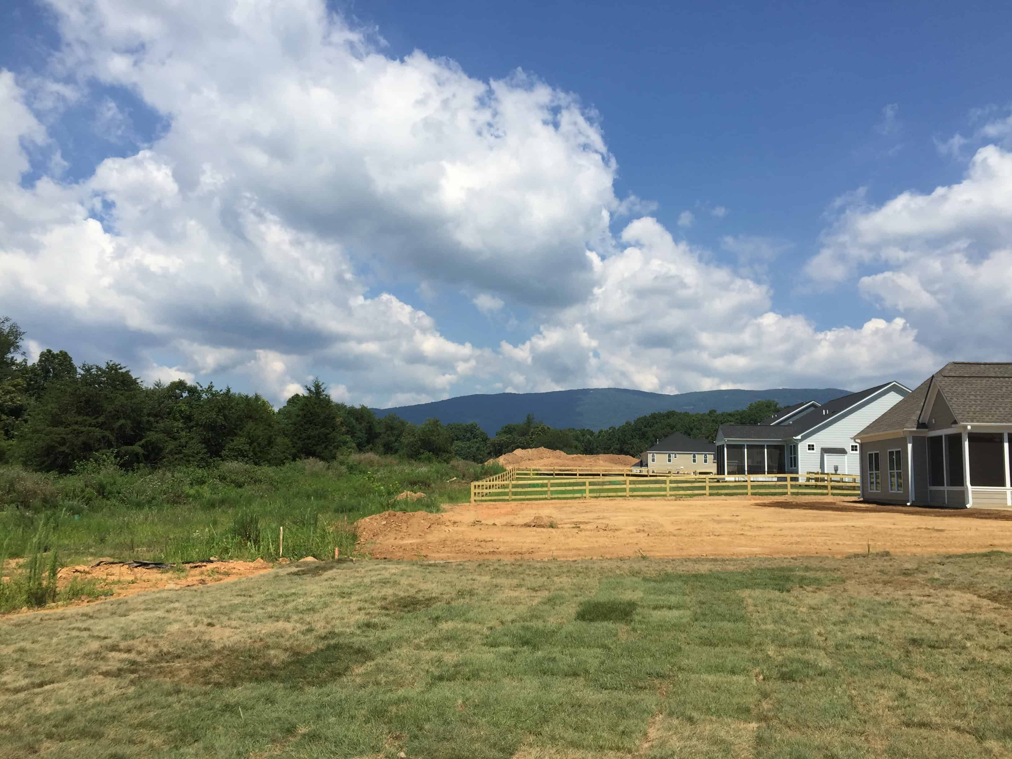 View from new construction home in Crozet