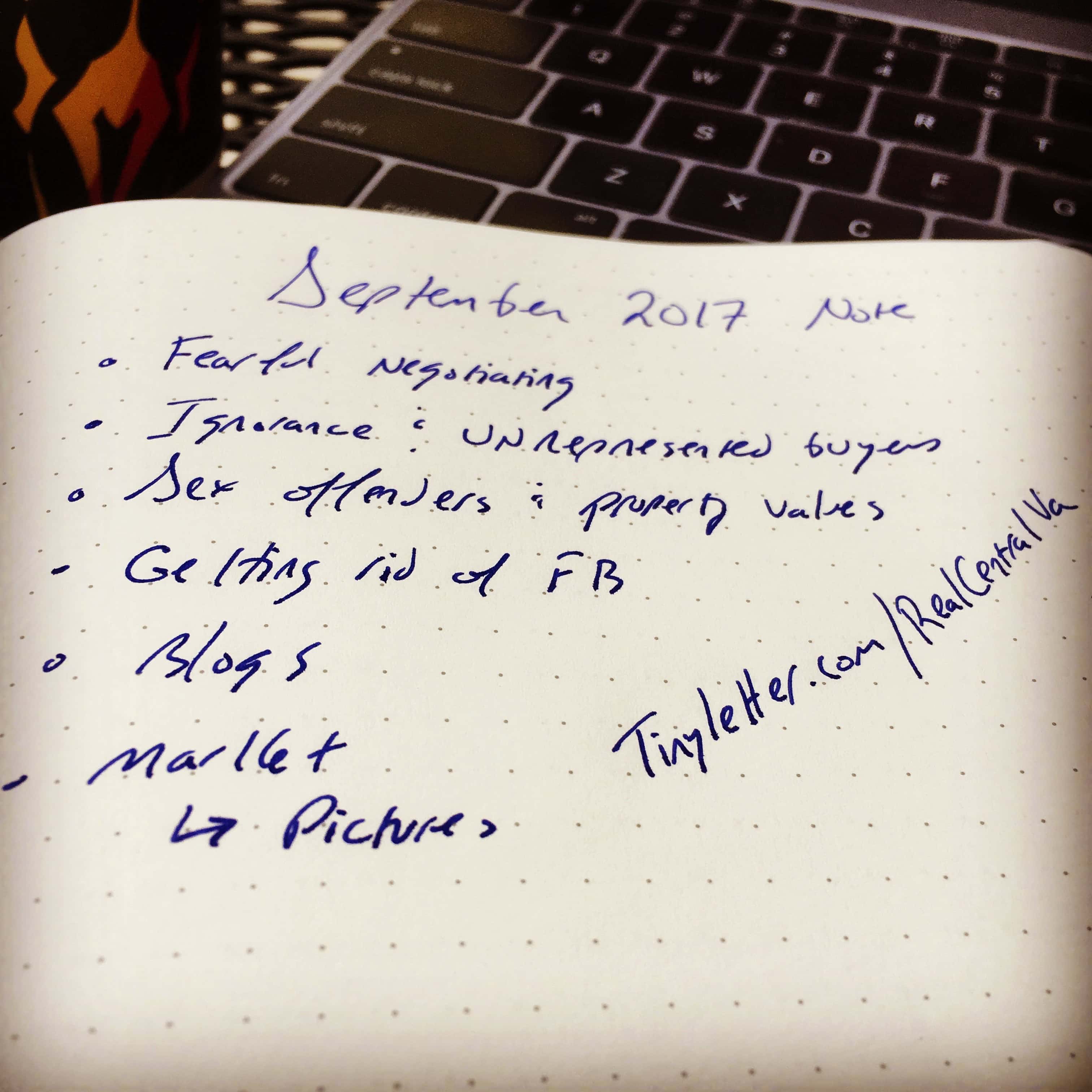 September 2017 Monthly Note