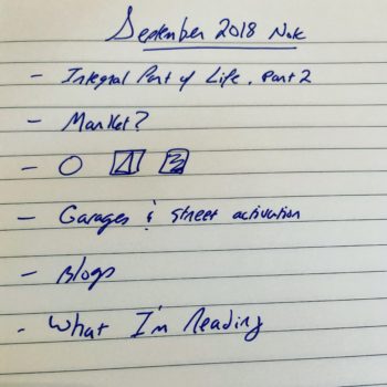 September 2018 Monthly Note