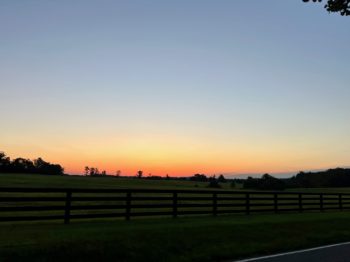 Sunrise and a horizon