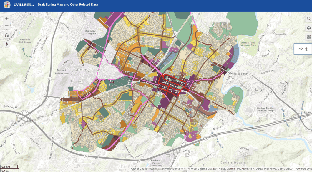 Charlottesville city Zoning map proposal