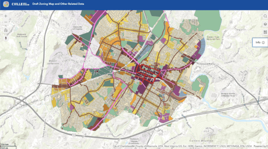 Charlottesville city Zoning map proposal