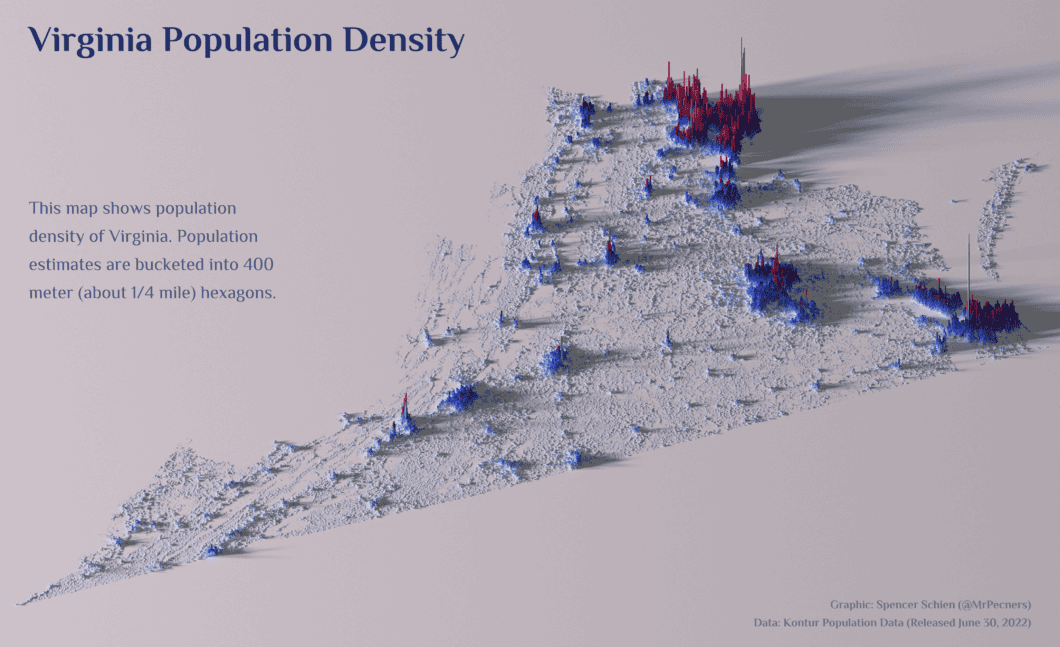 Population density Virginia
