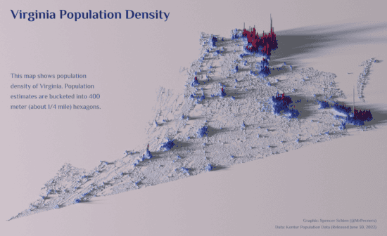 Population density Virginia