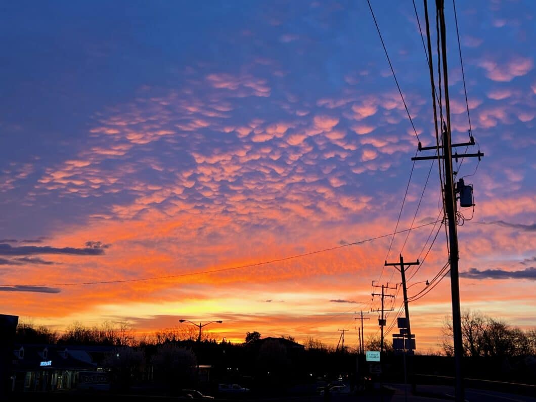 Sunrise in Crozet after a bike ride