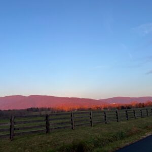 Mountains illuminated by sun