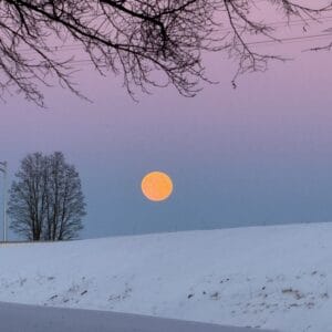 Moon over the highway