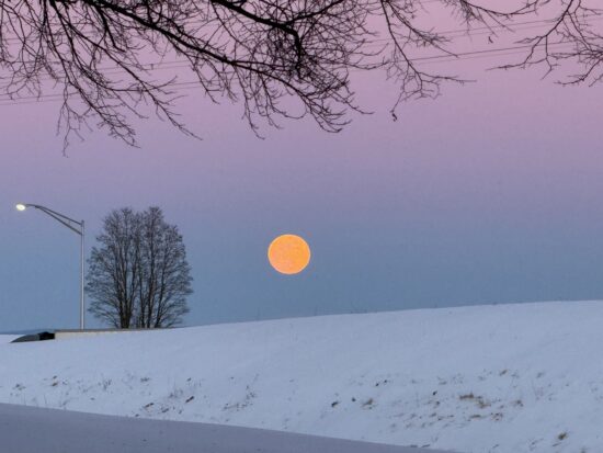 Moon over the highway